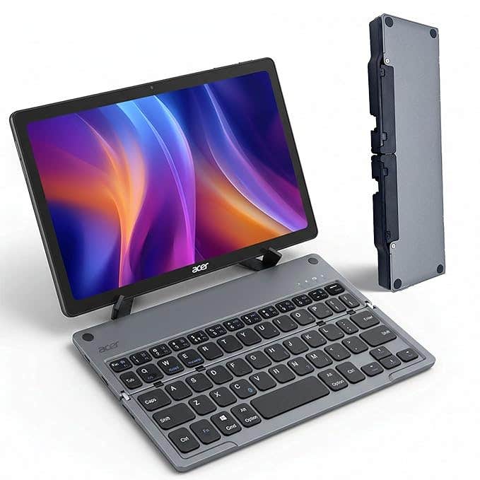 Acer Trifold Pro | 60 Keys Foldable Bluetooth Keyboard | BT 5.0 | Rechargeable 140mAh Battery | USB-C Fast Charging | Compact Travel Design | 40H Work
Acer Trifold Pro | 60 Keys Foldable Bluetooth Keyboard | BT 5.0 | Rechargeable 140mAh Battery | USB-C Fast Charging | Compact Travel Design | 40H Work