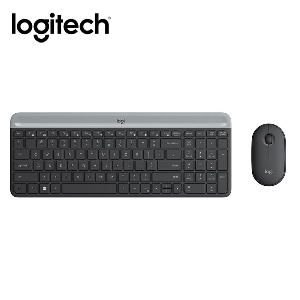Logitech 羅技MK470超薄無線鍵鼠組-石墨灰