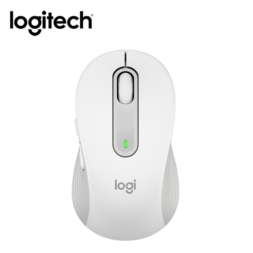 Logitech 羅技M650多工靜音無線滑鼠- 珍珠白