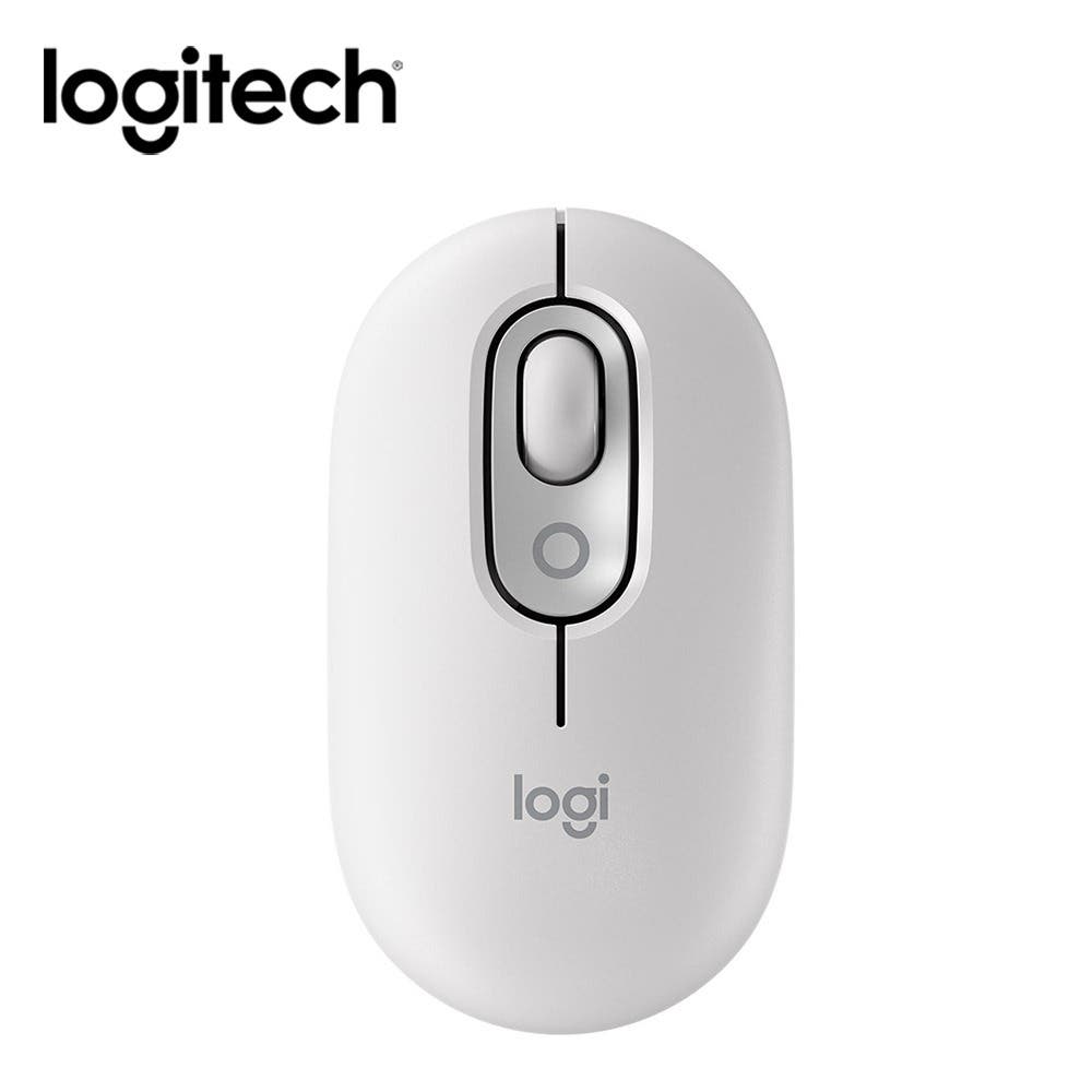 Logitech 羅技POP Mouse 無線藍牙滑鼠- 珍珠白