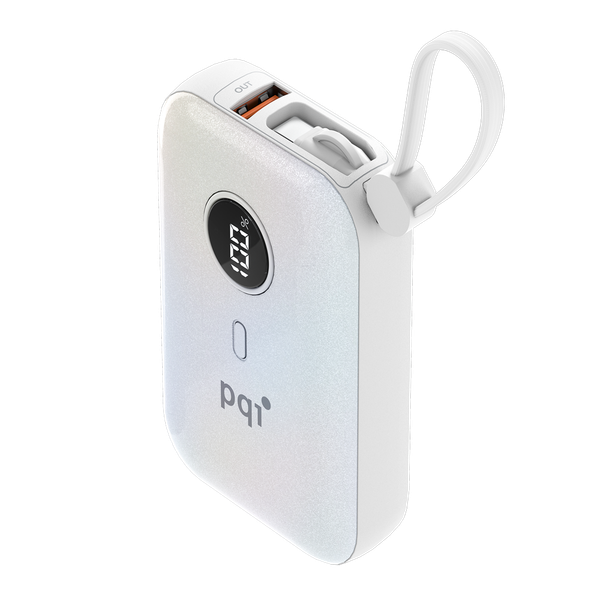 【pqi】10000mAh 自帶USB-C線行動電源