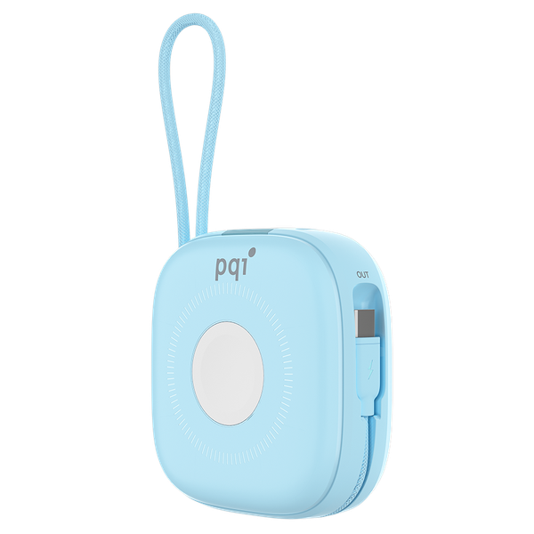 【pqi】PD1002磁吸無線快充行動電源(水藍)