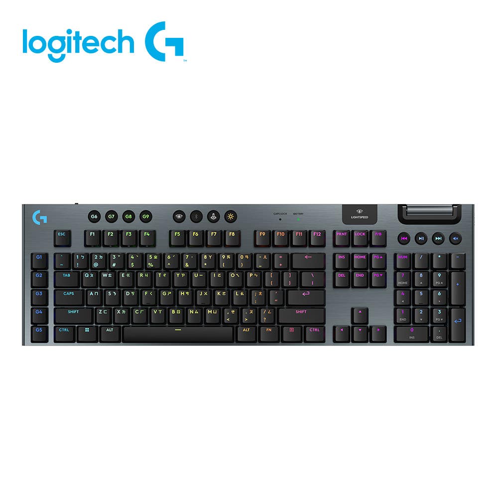 【羅技G】 G915 X 無線 RGB 機械式遊戲鍵盤 青軸 - 黑