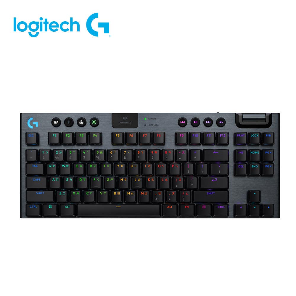 【羅技G】 G915 X 無線 RGB 機械式 TKL 遊戲鍵盤 觸感軸(茶軸) - 黑