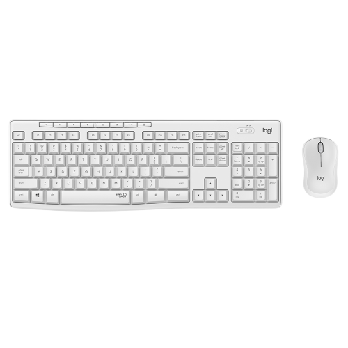 【Logitech 羅技】MK295 無線靜音鍵鼠組 白