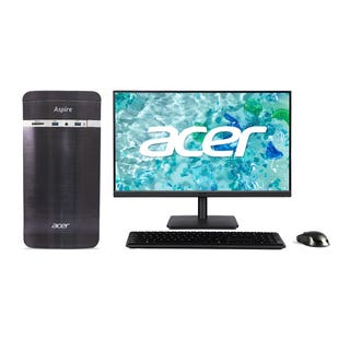 Acer Aspire DT TC-1760 Intel H610 Core i5-12400 Processor Desktop (Windows 11 Home/ 8 GB/ 512 GB SSD/Intel UHD Graphics/Microsoft Office) with 60.5 cm (23.8") Display, Black, 4.5 KG