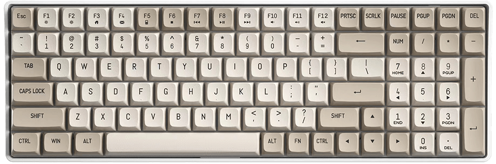 【darkFlash】GD100 雙模機械鍵盤 黃軸 PBT 中文 奶咖色