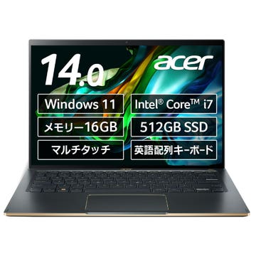 Acer ノートパソコン Swift WQXGA Core i7 14.0インチ 512GB SSD 英語 SF14-71T-F76Y/G