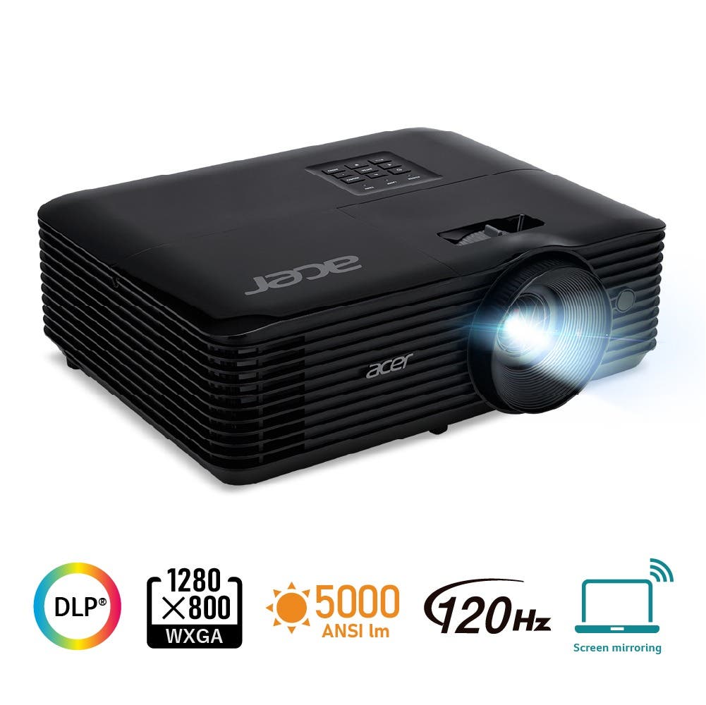 Acer プロジェクター DLP方式 WXGA 5000ANSIルーメン ワイヤレス投写 ドングル付 240Wランプ 120Hz 20,000:1 リモコン付属 3Wスピーカー HDMI 1.4a (HDCP 1.4対応)×1 ブルーライトシールド 台形歪み補正 ランプ寿命最大15,000時間 X139Wi
