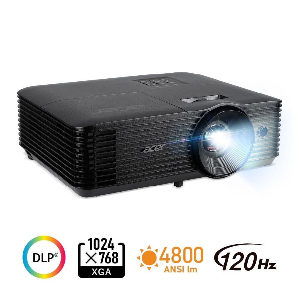 Acer プロジェクター DLP方式 XGA 4800ANSIルーメン 240Wランプ 120Hz 20,000:1 リモコン付属 3Wスピーカー HDMI 1.4a (HDCP 1.4対応)×2 ブルーライトシールド 台形歪み補正 ランプ寿命最大15,000時間 X1228