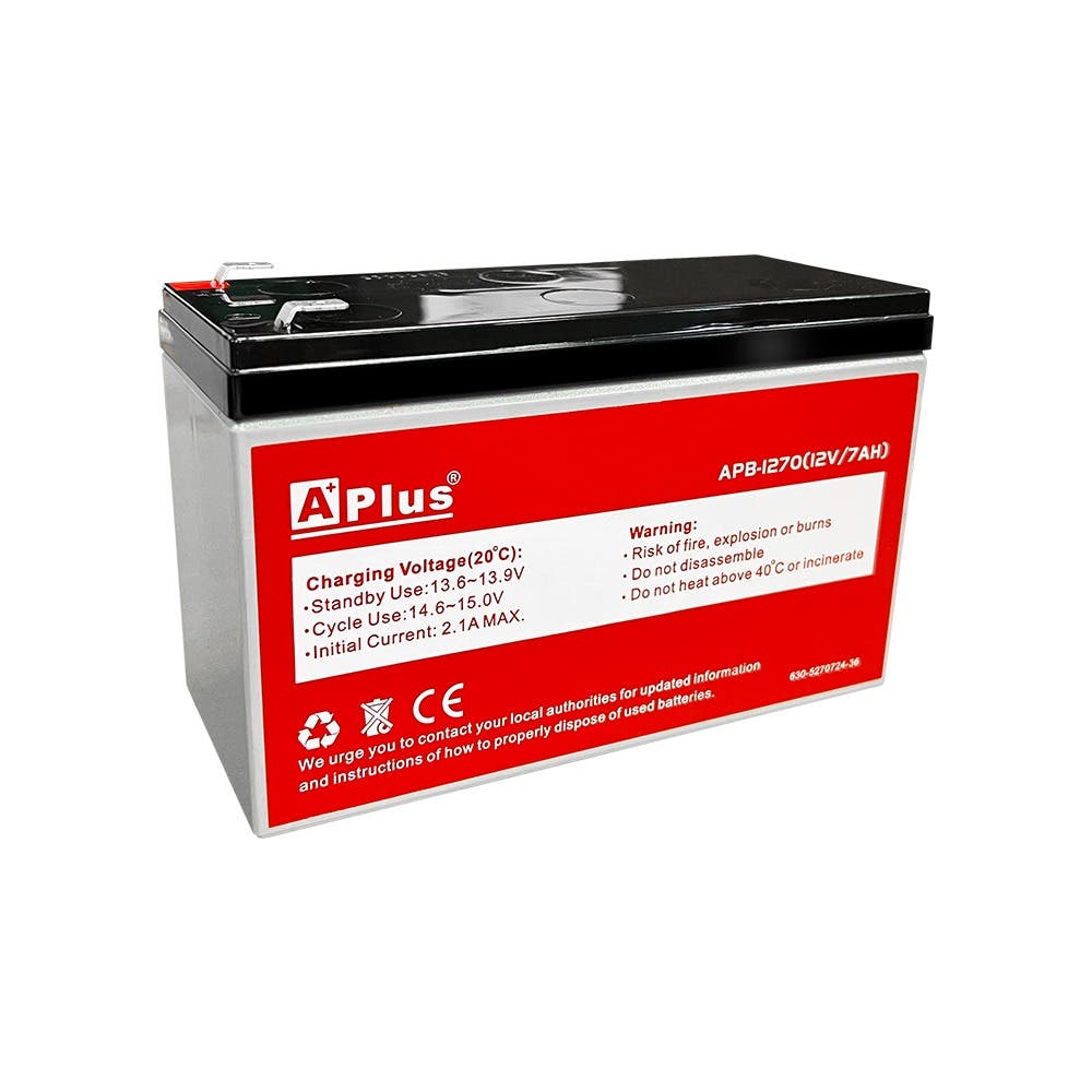 【特優Aplus】免維護鉛酸蓄電池 APB-1270(12V/7AH)
