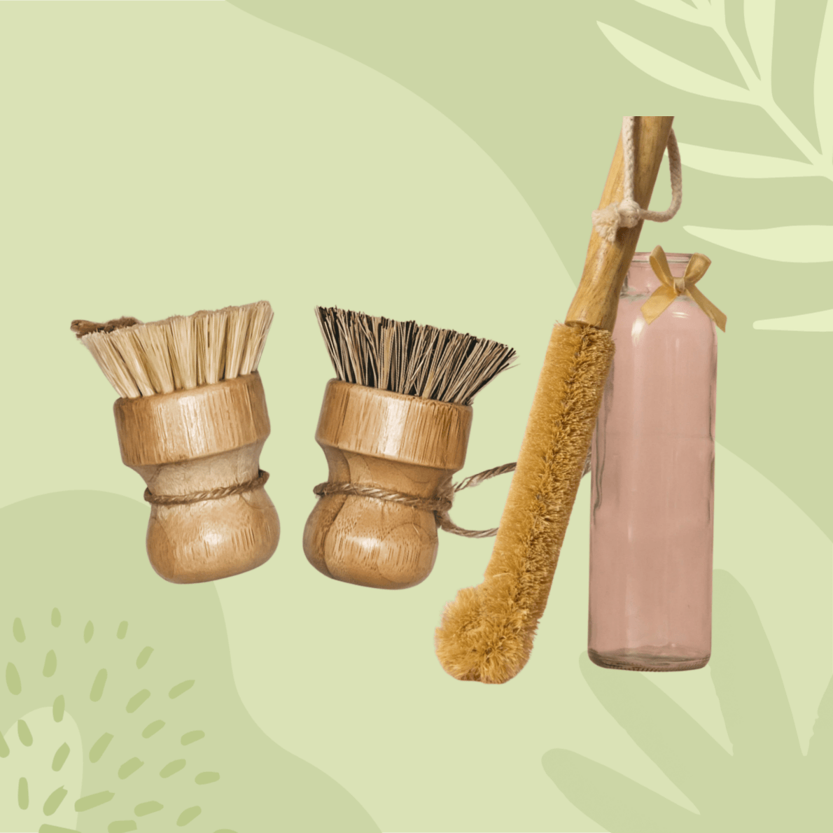 【綠印生活】天然植纖清潔三刷組A｜蔬果、鍋具到杯子，一組搞定