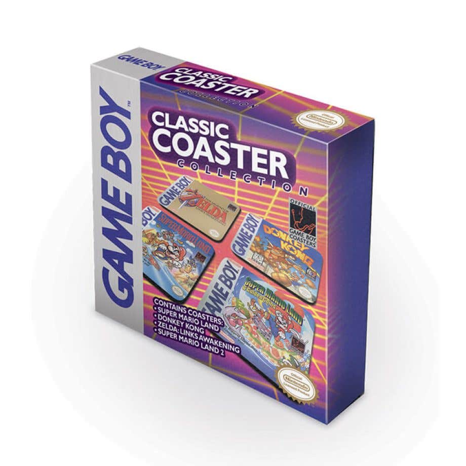 【任天堂】Gameboy 經典遊戲卡帶杯墊-4入組