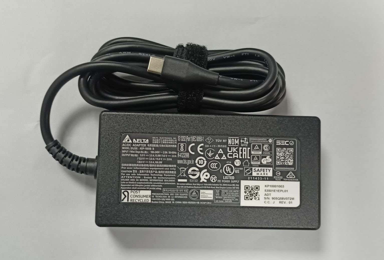 Acer Adapter_option APS214 Acer 100W Type C Power