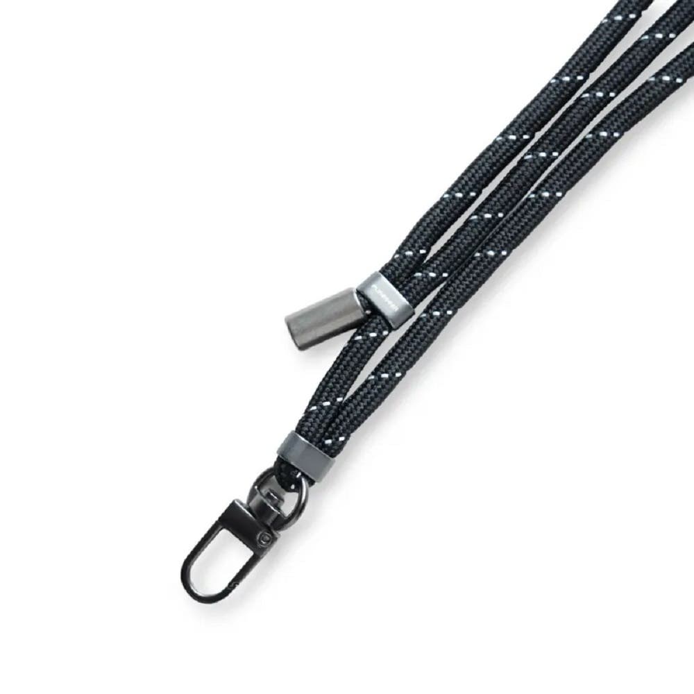 【Puregear】普格爾 萬用手機掛繩 編織掛繩 編織尼龍掛繩 附掛繩夾片 多色可選-炫酷黑