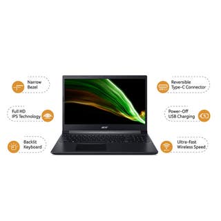 Acer Aspire 7 AMD Ryzen 5-5500U Gaming Laptop (Windows 11 Home/8 GB/512 GB SSD/Nvidia GTX 1650/60hz) A715-42G with 39.6 cm (15.6") FHD Display, Charcoal Black, 2.15 KG