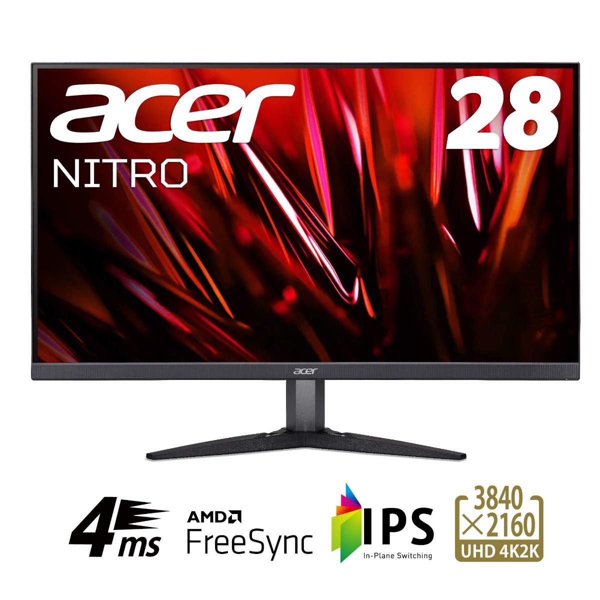 Acer Nitro ゲーミングモニター 28インチ 4K IPS 60Hz 4ms HDMI2.0 