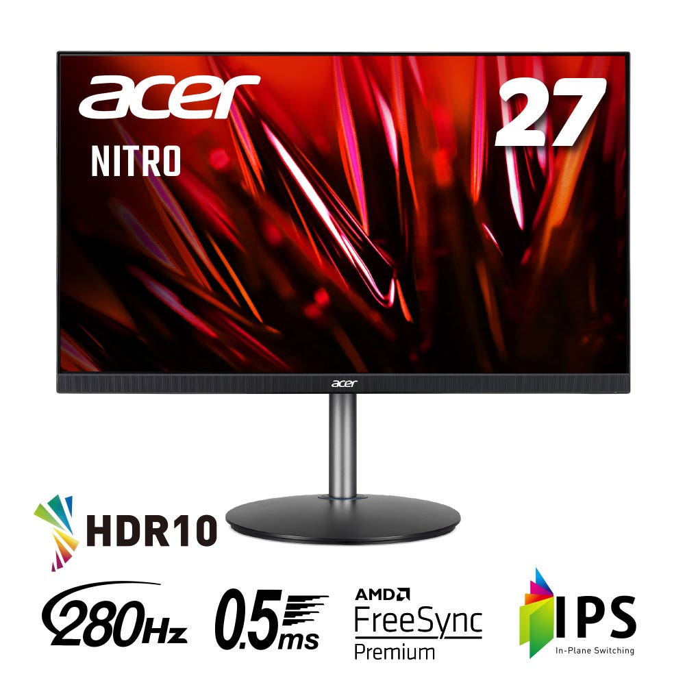 Acer Nitro ゲーミングモニター 27インチ フルHD IPS 280Hz 0.5ms HDMI2.0 ヘッドホン端子  XF273Zbmiiprx