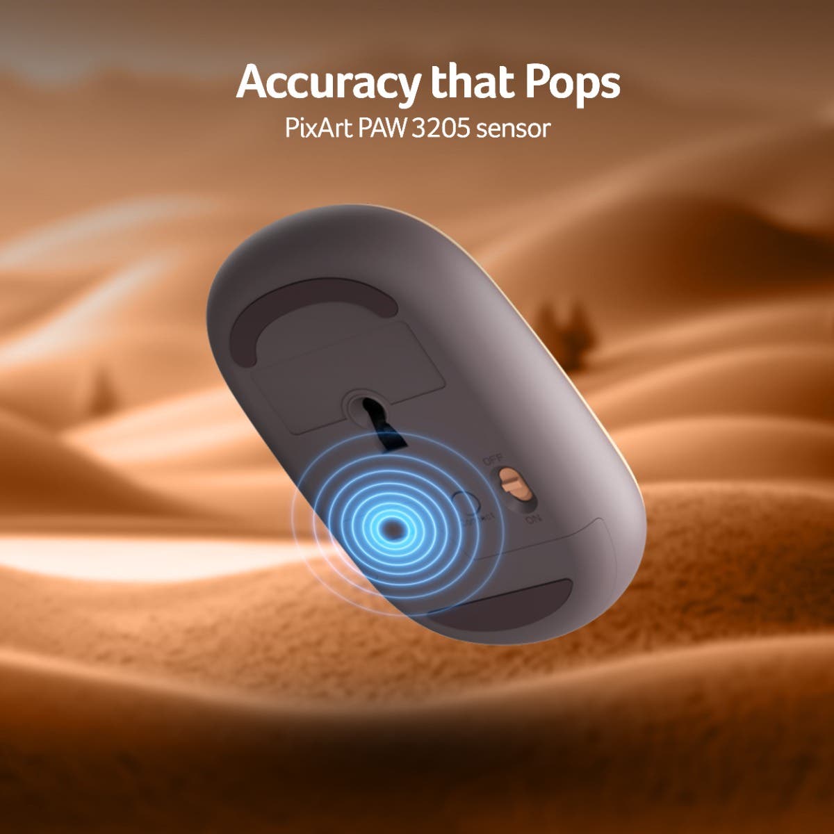 Acer Bubble Wireless Mouse AMR100 | 2.4GHz Silent Click | 1600 DPI | Ergonomic | AA Battery | Win8/10/11 | Compact Lightweight Design | Color: Peach