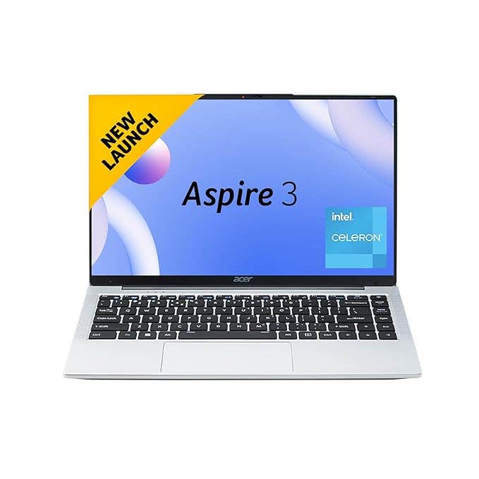 

Acer Aspire 3 Intel Core Celeron N4500 Processor 12GB RAM 512 GB SSD HD 14/35.56 cm Windows 11 Home Silver 1.3 kg A324-45 Thin and Light Laptop