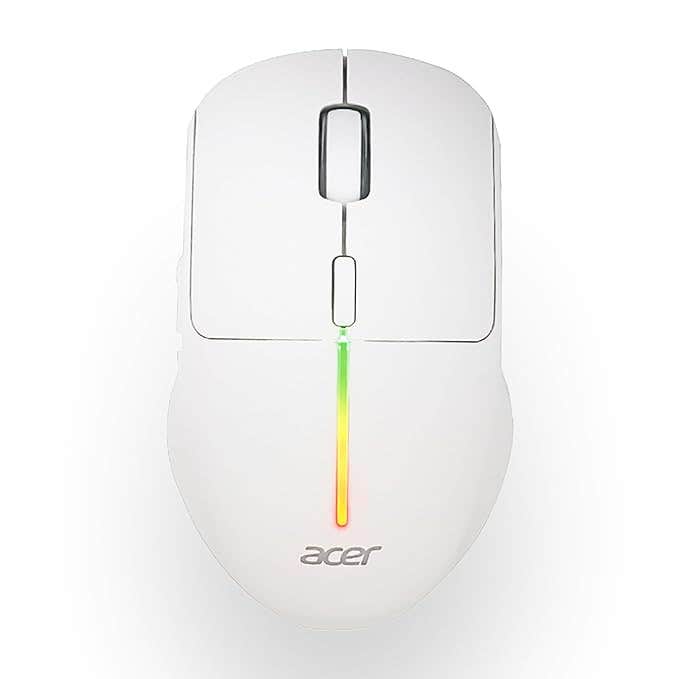

Acer Prism Wireless Mouse | Dual Mode 2.4GHz BT 5.1 | 6 Buttons with Scroll Wheel | 800/1200/1600 DPI | Rechargeable 500mAh Battery | Running RGB | L