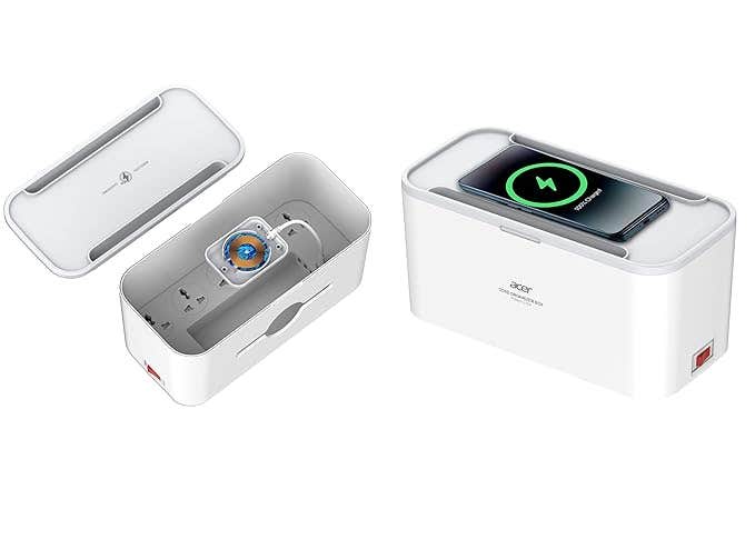 

Acer PowerHub Elite Organizer | 3 AC Outlets 3 USB Ports (1 Type-C 2 Type-A) 15W Wireless Charger 2500W Output | Surge Protection | Desktop Organizer