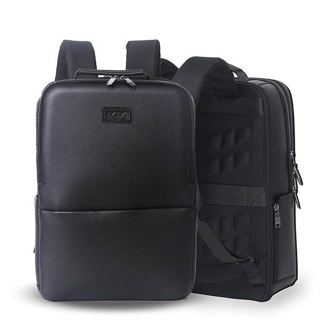 

Acer Professional Laptop Backpack 15.6 for Men Women Boys Girls | Premium bags for Gift- Sleek PU Design USB Charging Secure Compartments - Black