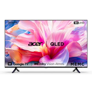 Acer 139.7 cm (55") V Series QLED 4K Ultra HD Ready Smart Google TV AR55GR2851VQD (Black)