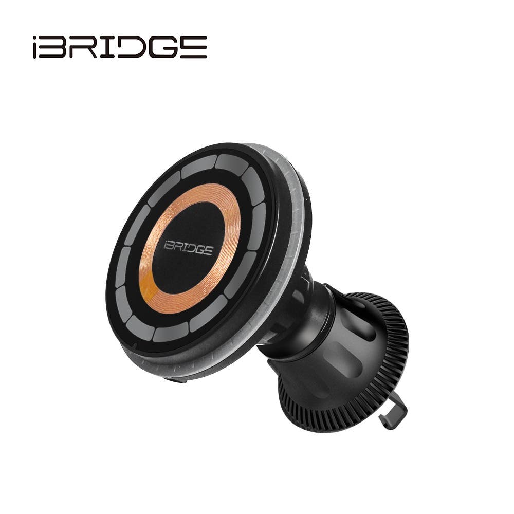 【iBRIDGE】15W磁吸式透明車載無線充電器(IBW018)