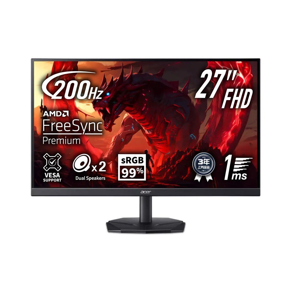 Nitro KG1 | KG271 X1bmiipx | 27" FHD IPS | 200Hz | 1ms 電競顯示器