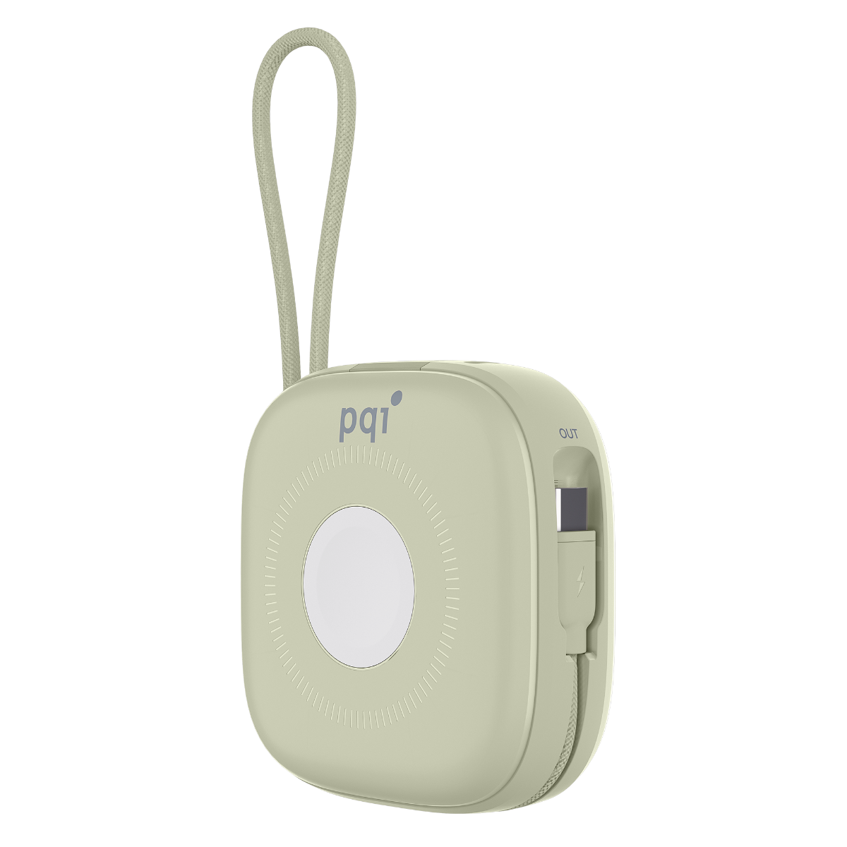 【pqi】PD1002磁吸無線快充行動電源(淺灰綠)