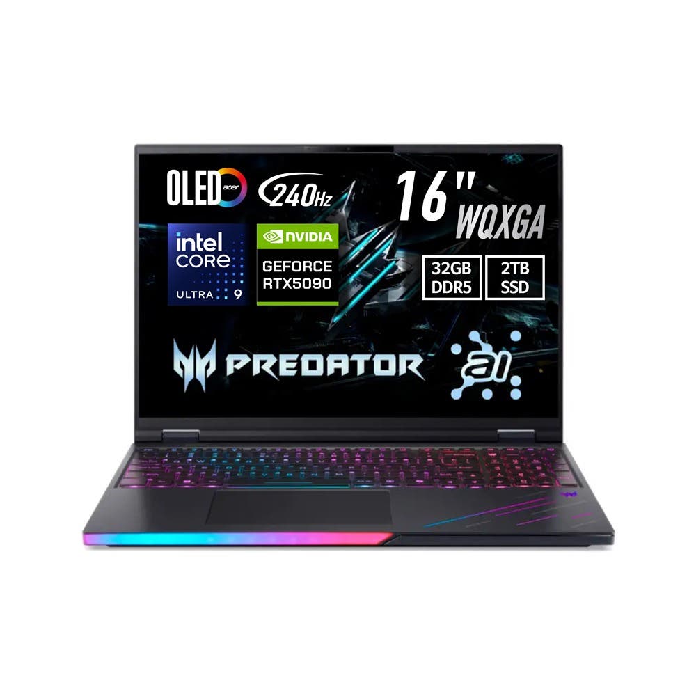 Predator Helios 16 AI | PH16-73-9706 | RTX 5090 | Windows 11 Home | Ultra 9 275HX | 16" WQXGA 240Hz OLED | 32GB | 2TB SSD | 電競手提電腦