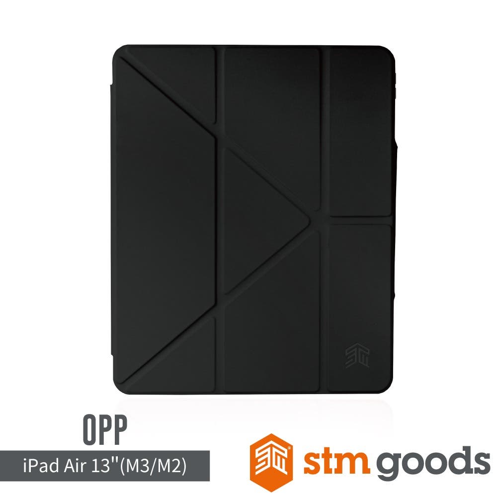  STM iPad Air M3/M2 13" Opp 專用多角度折疊防摔保護殼-黑