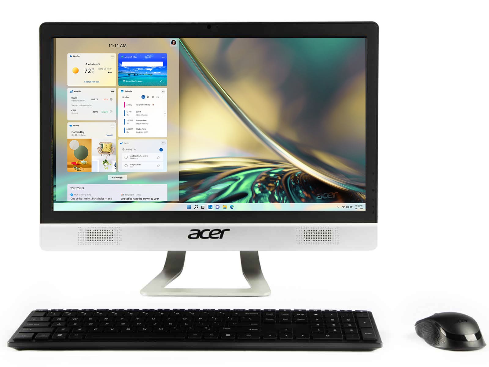 

Acer Veriton Business AIO (Z3151G) Intel Ci3 10th Gen (Windows 11 Home/4 GB RAM/1TB HDD) with 54.6 cm (21.5 inches) Display including USB keyboard a