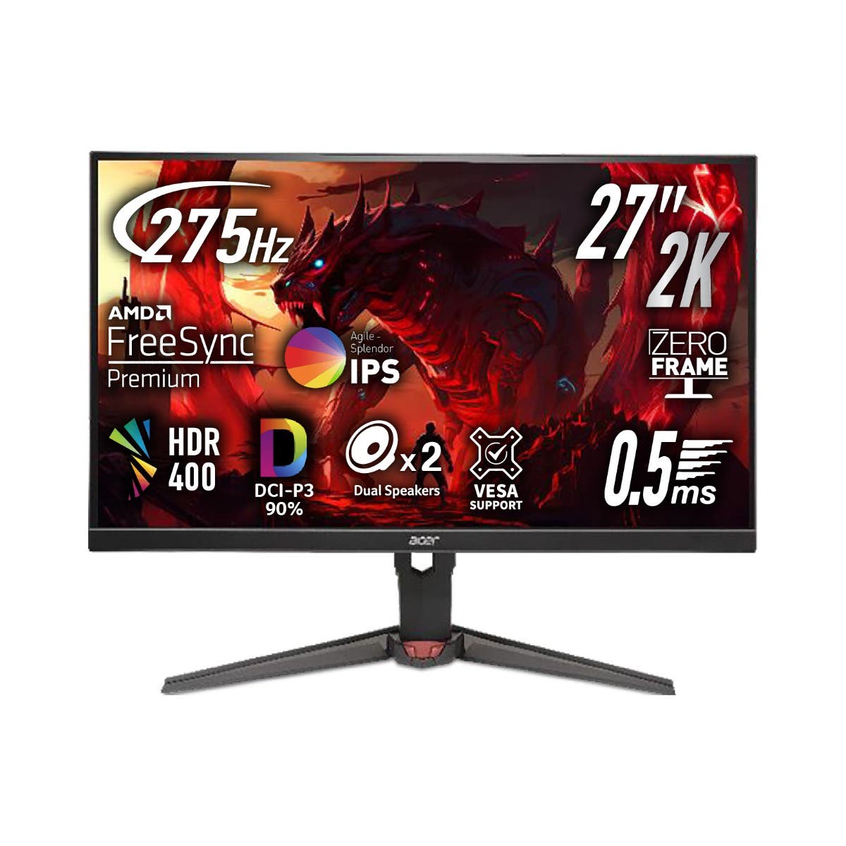 Nitro XV2 | XV272U Z2bmiiprx | 27" 2K IPS | 275Hz | 0.5ms 電競顯示器