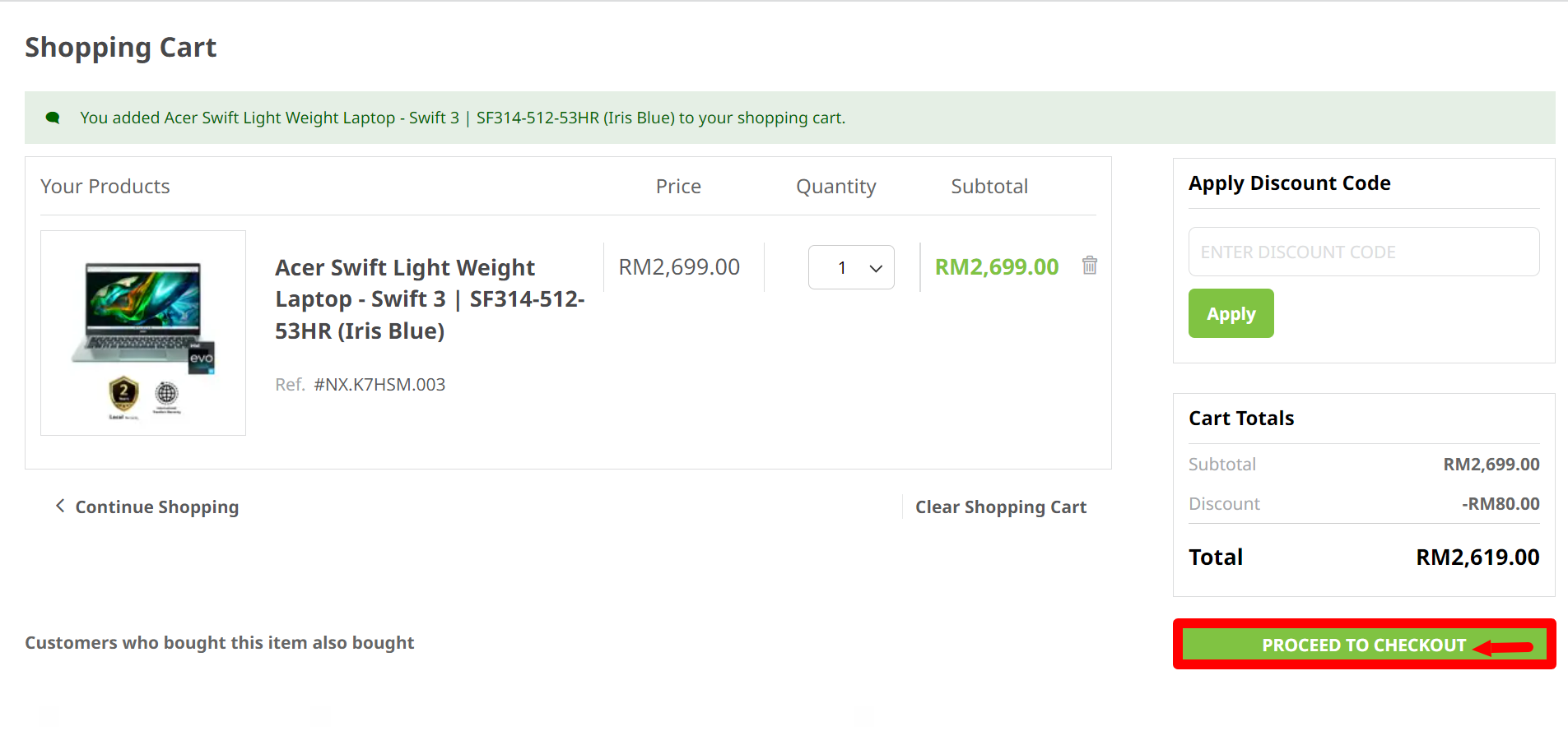 Proceed Checkout
