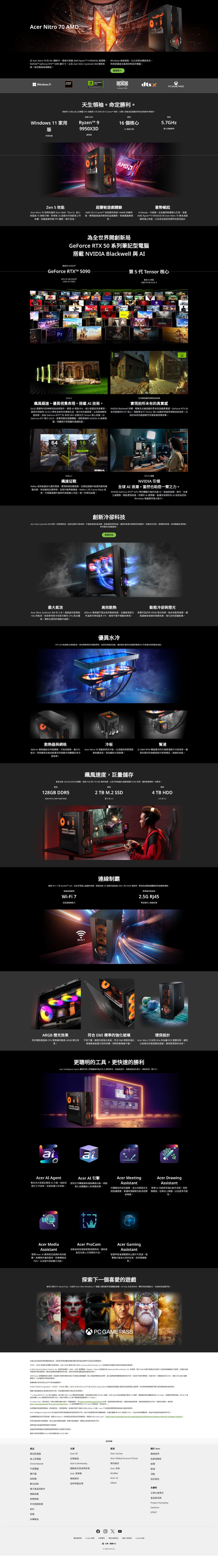Acer Nitro 70 AMD_產品文案