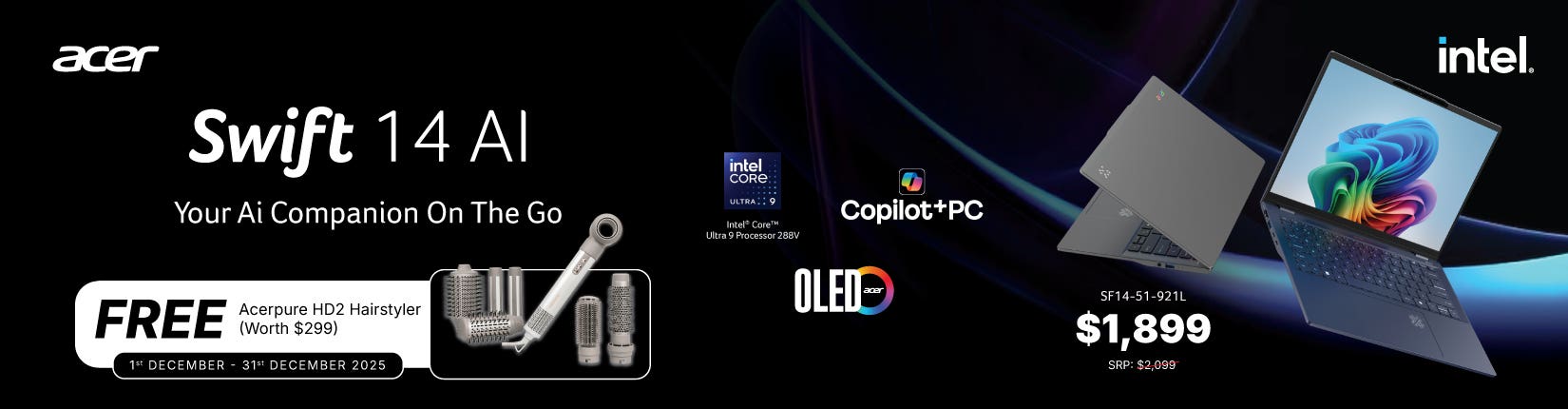 Acer_Swift14AI_SF14-51-921L_DecPromo_Banner_Estore_1650x430px
