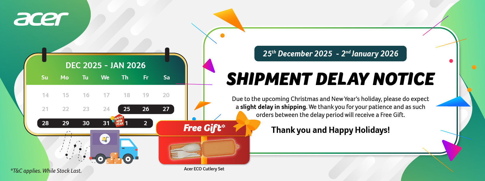 Acer_YearEndShipmentDelayNotice_EStore